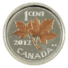 Image 1 : 2012 1-cent .999 Fine Silver w/ Selective Gold Plating (Tax Exempt)