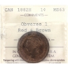 Image 1 : 1-cent 1882H Obverse 1 ICCS MS63 RD & BN 