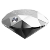 Image 2 : 2021 $50 Forevermark Black Label Round Diamond-Shaped Fine Silver Coin (Tax Exempt)