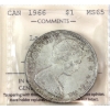 Image 1 : Silver $1 1966 Large Beads ICCS MS65