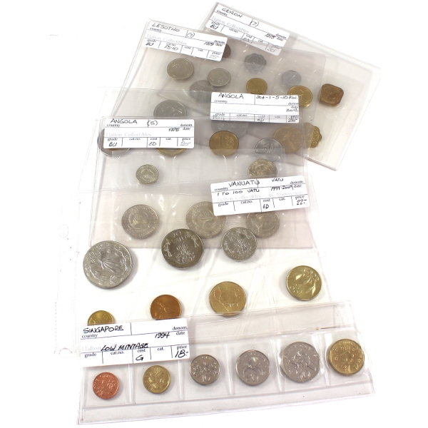 Bulk Lot of World 1975-2012 Uncirculated Sets. 6pcs.