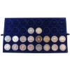 Image 2 : Silver $1 & Nickel $1 1939-1978 Bulk Collection in Blue Velvet Display Case with 2 Trays. 18pcs. 