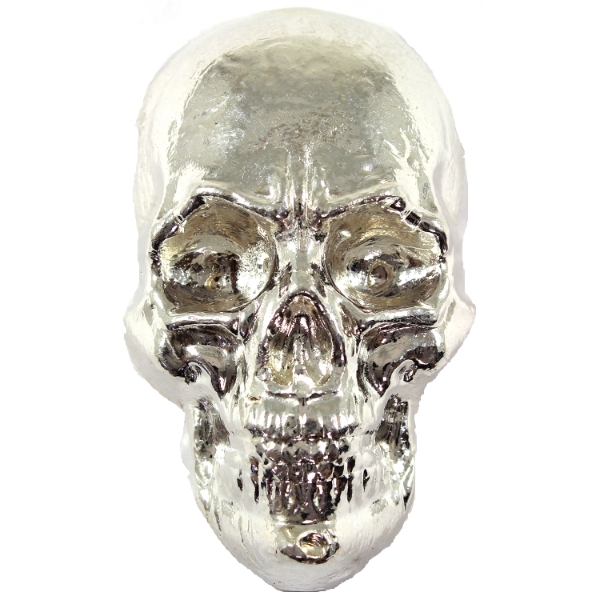 10oz Beaver Bullion 2024 Skull .999 Fine Silver 3D Art Bar (Tax Exempt)