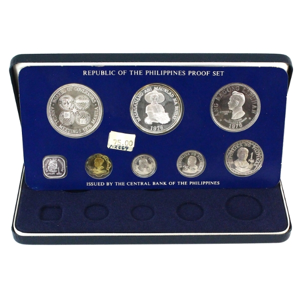 Philippines 1976 8-Coin Proof Set In Original Holder