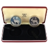 Image 1 : Botswana 1978 5 & 10 Pula 2-Coin Sterling Silver Set