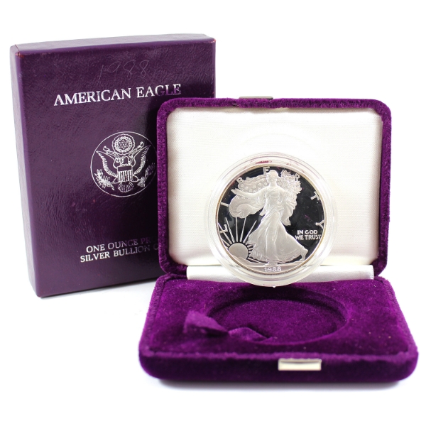 USA Silver 1998 Silver Eagle 1oz .999 Fine Silver Coin (Tax Exempt)