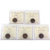 Image 1 : 1-cent 1927-1936 ICCS MS60. 5pcs.