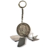 Image 3 : Italy 1869 5 Lire Coin Attached to a Key Chain & Modified to Hold a Small Knife, Filer & Scissor