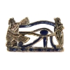 Image 1 : The Treasures of Tutankhamun 'Udjat Eye' Official Reproduction Pin Made of Sterling Silver w/ Enamel
