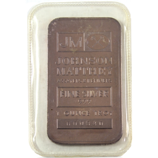 1oz Johnson Matthey-'King Koil' Reverse .999 Silver Bar SN: 000840, Sealed *Scarce!* (Tax Exempt)