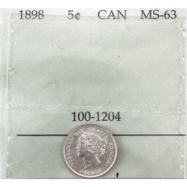 5-cent 1898 Prestige Certified MS63