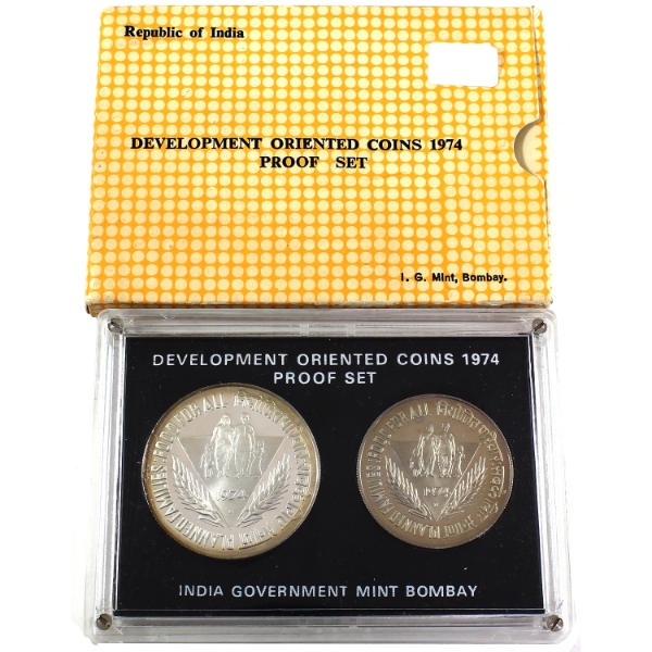 India 1974 Development Oriented Coins 1974 Proof Set