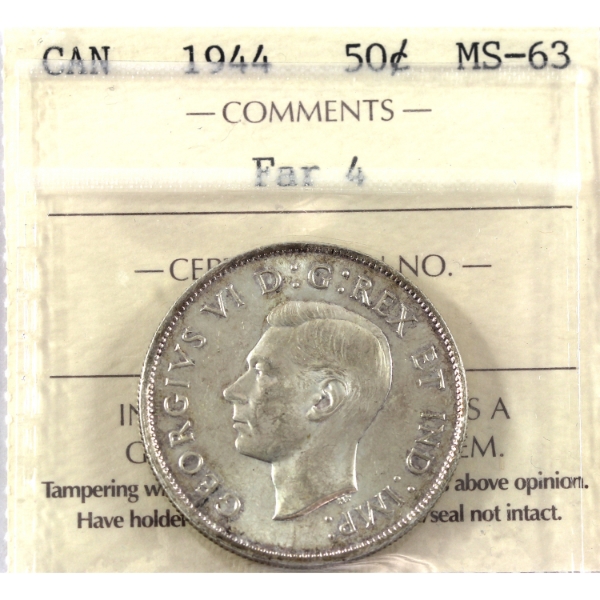 50-cent 1944 Far 4 ICCS MS63