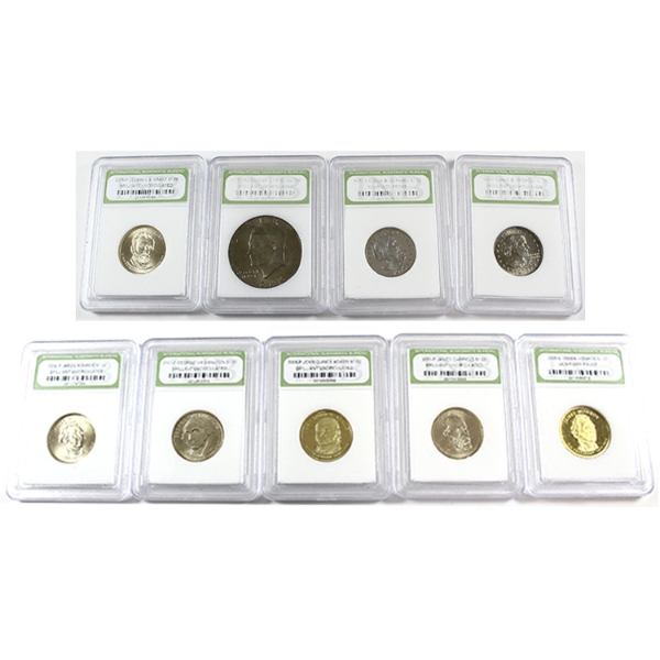 Bulk Lot of Miscellaneous USA Dollars. 9pcs.