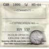 5-cent 1899 ICCS MS64 