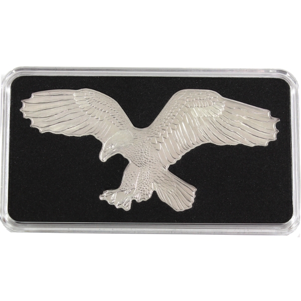 Solomon Islands Silver 2019 $2 Hunters of the Sky- Bald Eagle Shaped 1oz .9999 Fine Silver Coin 