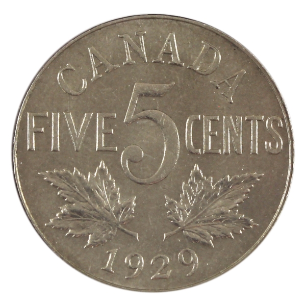 5-cent 1929 BU
