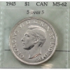 Image 1 : Silver $1 1945 5/5 Prestige Certified MS62