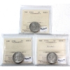 Image 1 : 5-cent 1940, 1941 & 1942 Nickel ICCS MS64. 3pcs