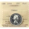 Image 1 : 25-cent 1958 ICCS PL67 Cameo