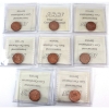 Image 2 : 1-cent 1952, 1953 NSF, 1954 SF, 1955 SF, 1956, 1957, 1958 & 1959 Cameo ICCS MS63 to MS64 Red. 8pcs