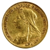 Image 2 : Great Britain Gold 1901 1/2 Sovereign VF-EF