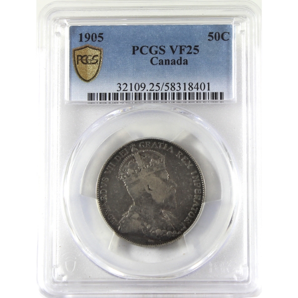50-cent 1905 PCGS VF25