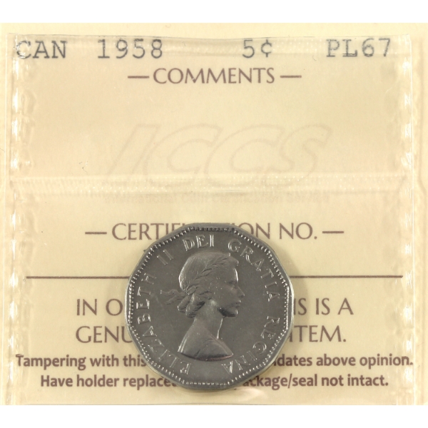 5-cent 1958 ICCS PL67