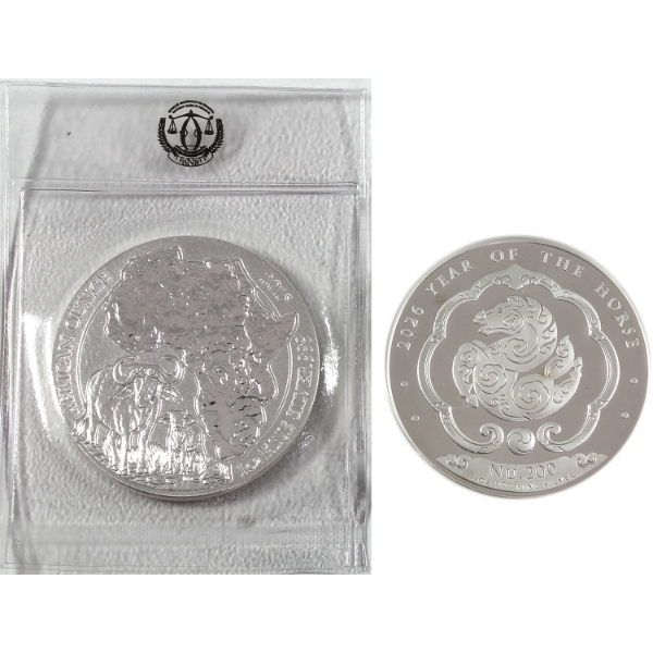 2x 1oz World 2015 & 2026 Mixed Denomination .999 Fine Silver Coins. 2pcs (Tax Exempt)
