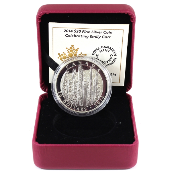 2014 $20 Celebrating Emily Carr Fine Silver Coin (Tax Exempt)
