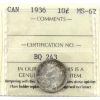 Image 1 : 10-cent 1936 ICCS MS62