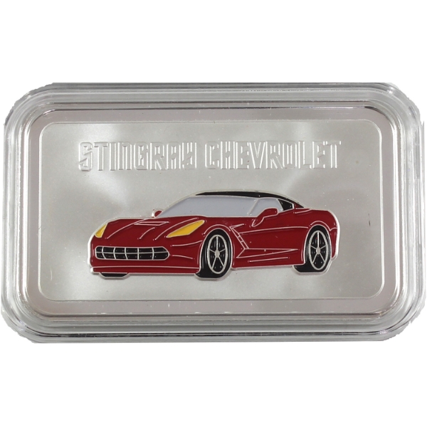 1oz Stingray Chevrolet .999 Fine Silver Bar (Tax Exempt)