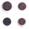 Image 1 : Bank of Upper Canada 1844 & 1854 Half Penny, 1852 One Penny & 1871 1-cent Tokens. 4pcs.