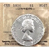 Image 1 : Silver $1 1956 ICCS PL67 UHC