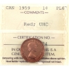 Image 1 : 1-cent 1959 ICCS PL67 Red Ultra Heavy Cameo