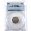 Image 1 : 10-cent 1893 Round Top 3 PCGS G6