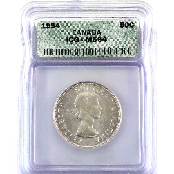 50-cent 1954 ICG MS64