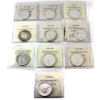 Image 2 : 50-cent 1957, 1958, 1959, 1960, 1962, 1963, 1964, 1965, 1966 & 1967 ICCS PL65 Cameo. 10pcs