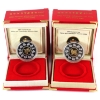 Image 1 : $15 2005 Year of the Rooster & 2006 Year of the Dog Sterling Silver & Gold Plated Cameo. 2pcs.