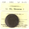 Image 1 : 1-cent 1891 LL SD; Obverse 2 ICCS F15