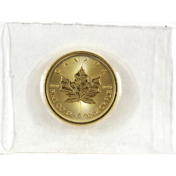 1/20oz RCM 2018 $1 Gold Maple Leaf .9999 Fine Gold Coin (Tax Exempt)