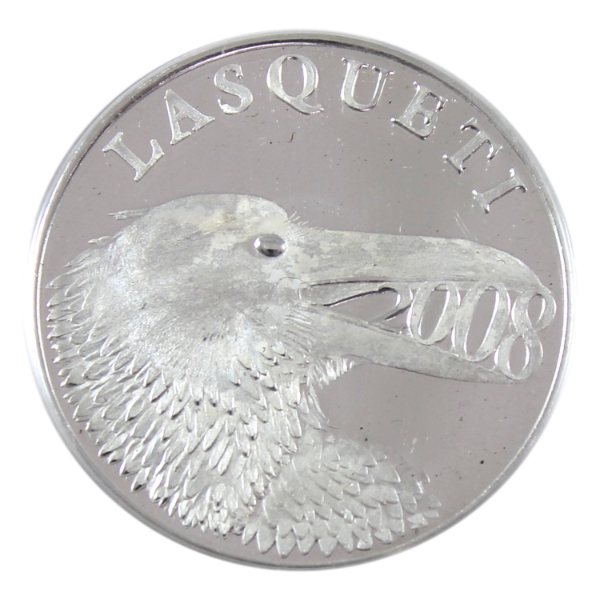 1/2oz Lasqueti Mint 2008 Raven .999 Fine Silver Proof Coin Encapsulated with COA *Rare!*