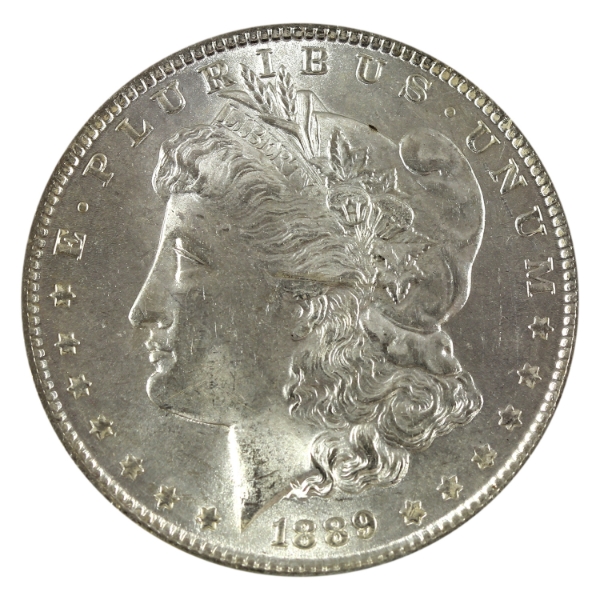 USA Silver 1889 Morgan Dollar GEM BU 