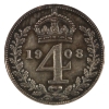 Image 10 : Great Britain Maundy Set 1908 King Edward VII 4pc Sterling Silver in Original Case