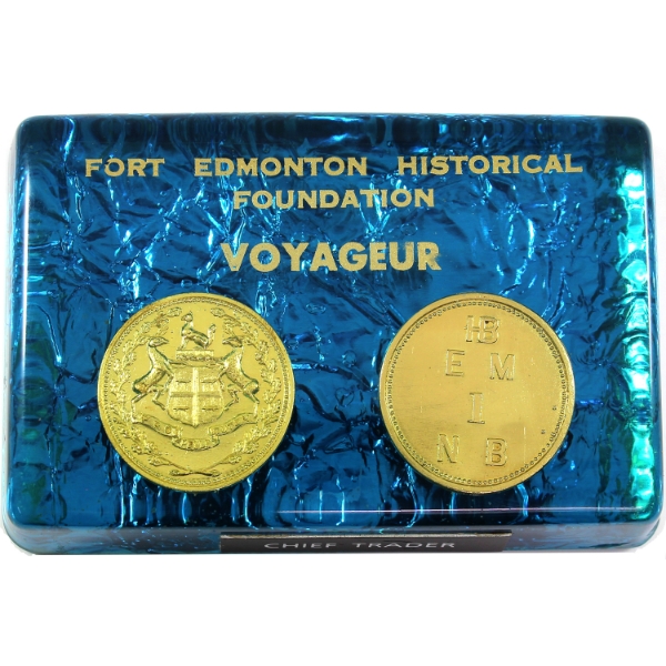 Hudson's Bay Replica Tokens in Lucite Fort Edmonton Historical Mold
