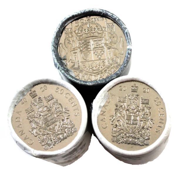 *50-cent 2020-2021 Roll of 20pcs. 3 Rolls