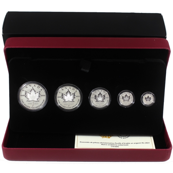 2021 Our Arboreal Emblem: The Maple Tree Fine Silver Fractional Set (Tax Exempt)