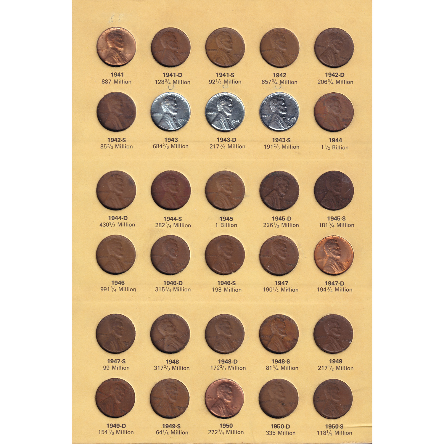 USA Library of Coins - Lincoln Cents Part 2 1941-1975 Vol. 3