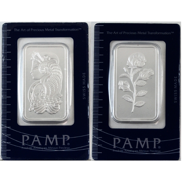 1oz PAMP Suisse Lady Fortuna .999 Silver in Original Packaging. 2pcs. (Tax Exempt)