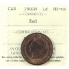 Image 1 : 1-cent 1900H ICCS MS64 Red
